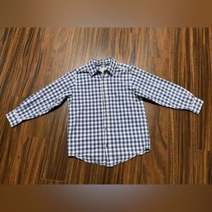 The Children’s Place boys 7/8 plaid shirt, blue white